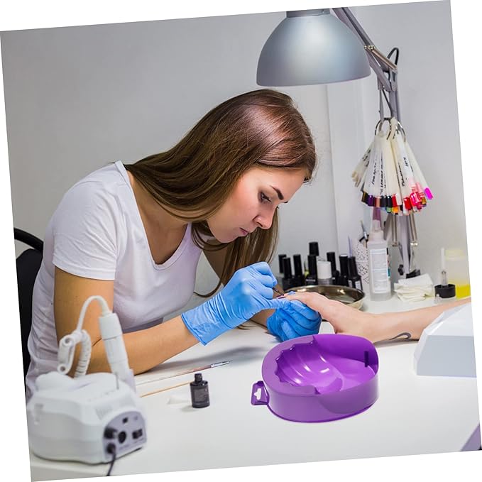 Purple Nail Soaking Bowl Manicure Tools Nail Care Bowl 1pc for Hand Soak and Cuticle Care