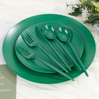 EI 150pcs Green Plastic Plates, Fancy Plastic Dinnerware Set, Dinner Plate - Image 4