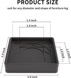 Furniture Pads Yelanon Floor Shield – 2" Round Caster Cups 8 PCS – Non-Skid Bed - Image 3