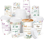 50 Pack 16 oz Disposable Coffee Cups by Ovveroche
