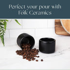 Folk Ceramics Leonard Ceramic Espresso Cups, Matte Black - Image 8
