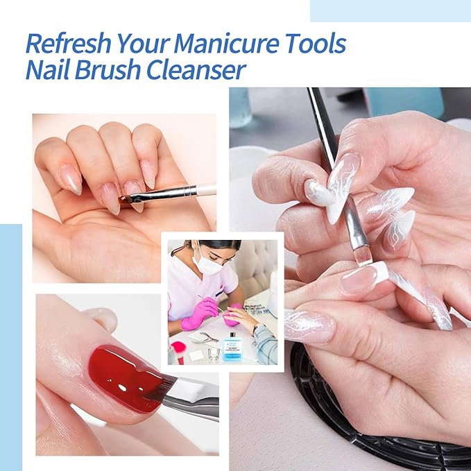Nail Brush Cleaning Solution - 40ml Nail Art Brush Cleaner for Manicure Products,Nail Brush Cleaner Easily Better Used for Nail Art Design