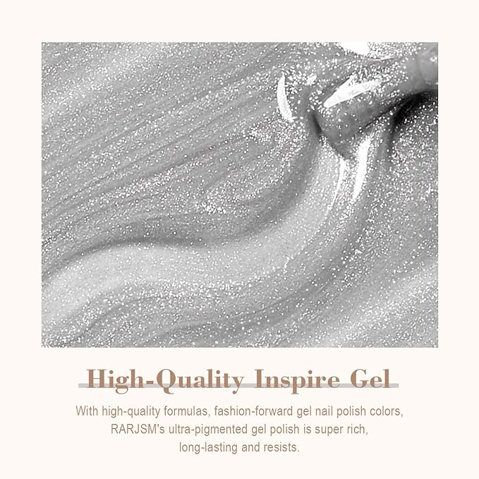 RARJSM Silver Cat Eye Gel Nail Polish 9D Cateye Galaxy Universal Glitter Shimmer Velvet Ice Gel Polish Single Bottle 15ml with Magnetic Stick UV LED Curing Requires Soak Off Home Salon DIY Manicure