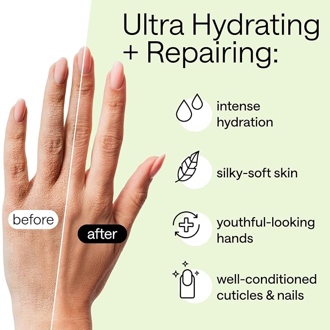 Korean Hand Mask – Moisturizing Gloves for Dry Hands for Women & Men – Korean Hands Moisturizer, Collagen Mask Overnight Hand Therapy with Serum, Lotion & Cream – White Cotton Gloves for Sleeping