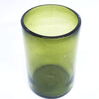 Solid Olive Green 14 oz Drinking Glasses, Recycled Glass, Toxin-Free - Image 8