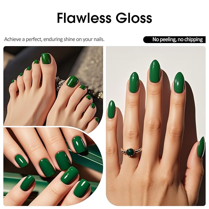 VENALISA Green Gel Nail Polish 1 Pcs 10ML Dark Green Gel Polish Soak Off Salon Manicure DIY at Home Nail Art For Girls Women