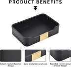 Luxury Leather Valet Tray Desktop Storage Organizer, Bedside Vanity Catchall - Image 8