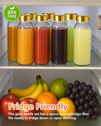 Zukro 10.5 oz Glass Juice Bottles - Image 6
