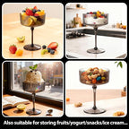 LIYH 20 Pcs Plastic Martini Glasses 10 Oz Clear Black | Disposable Martini - Image 5