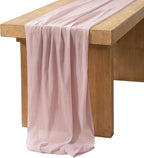 Ling's Moment 14Ft Chiffon Table Runner, Sage Purple | Sheer, Extra Long by LingsMoment