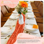 Showgeous 30 Pack Orange Cheesecloth Table Runner, 17 x 108 Inches | Boho - Image 8