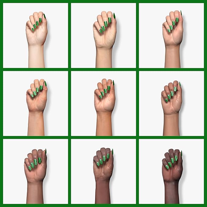 Imtiti Green Glitter Gel Nail Polish, 0.5 fl oz Sparkly Shimmer Christmas Forest Green Color Soak Off Polish for Nail Art Manicure Salon DIY Lamp Design