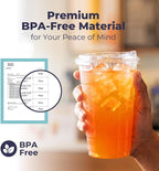 Fit Meal Prep 50 Pack 32 oz Clear Plastic Cups - Image 4