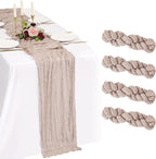 4 Pack Cheesecloth Table Runner 10FT Rosy Brown Table Runner Boho Gauze Cheese by Showgeous