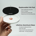Black Long-Lasting Metal Coaster, Absorbent Replaceable Felt Pads, Non-Slip | - Image 2