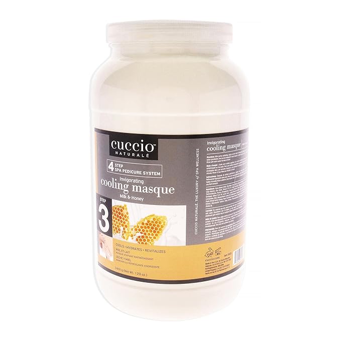 Cuccio Naturale Invigorating Cooling Masque - Gives Skin Complete Hydration - Refreshes Tired Legs And Feet - Naturally Soothes And Moisturizes - Has A Cooling Sensation - Milk And Honey - 120 Oz