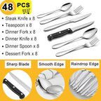 LIANYU 48-Piece Silverware Set for 8 - Image 2