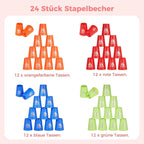 yeesport 48 Sport Stacking Cups Red/Blue/Green/Orange - Image 6