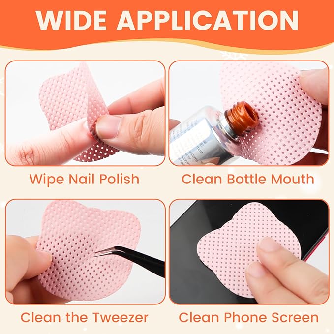 1080PCS Lint Free Nail Wipes With 2 Acetone Dispensers Kit - Nail Polish Remover Wipes with Pump Dispensers,No Lint Nail Wipes Gel Nail Polish Remover Pump Wipes Set Nail Supplies