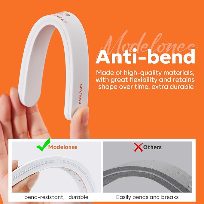 Modelones Nail Files and Nail Buffers Blocks 4 PCS, Double Side Trimed & Shaped Emery Board 100/150/180 Grits 600/3000 Nail Shine Polishing Stick, Reusable Washable Anti-bend Anti-drop Particles White