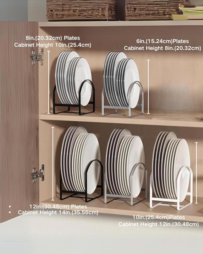 4 Pack Kitchen Plate Holder Organizer - Image 7