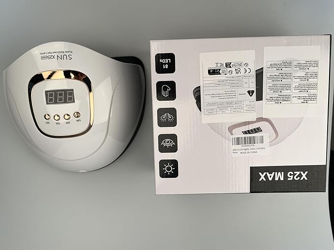 380W UV LED Nail Lamp, Professional Nail Dryer Gel Polish Light with 81 Beads, UV Nail Light With 4 Timer Settings, Nail Polish Curing Gel LED Dryer With Automatic Sensor
