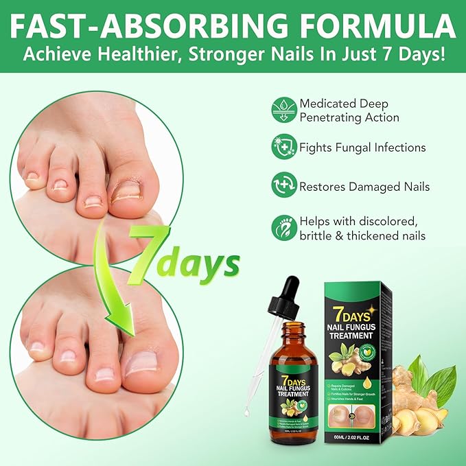 Ginger Nail Growth Strengthener Serum – Ginger-Infused Nail Repair Oil for Care, Natural Nail and Strengthener Solution