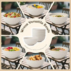 60oz Wheat Straw Bowls Set of 6 - Image 5