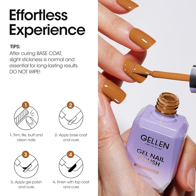 Gellen Gel Nail Polish Fall Winter Pumpkin Gel Polish Autumn Dark Orange Soak off UV LED Nail Lamp Nail Polish Home Salon Nail Art DIY Manicure Gift for Halloween Christmas, 0.61 Fl Oz