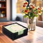 2 Pack Square Napkin Holder Rattan Napkin Holders - Image 3