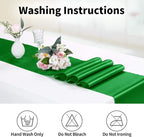 10-Pack Satin Table Runner Emerald 12 x 108 inches Long, Table Runners - Image 6