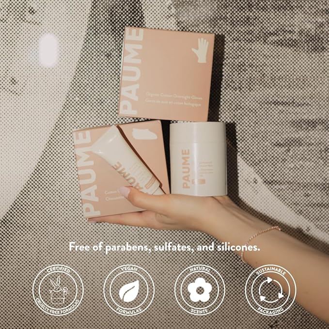 PAUME Hand & Foot Rescue Kit, Overnight Hydration Mask, All-In-One Cuticle & Nail Cream, Overnight Gloves and Socks, Deep Moisture for Dry, Cracked Hands & Feet