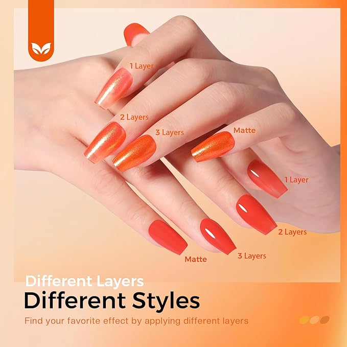 Morovan Fall Nail Polish Set: Burnt Orange Twilight Warmth Yellow Fingernail Nail Polish Kit for Nail Art Design Manicure Gift Holiday Party Air Quick Dry