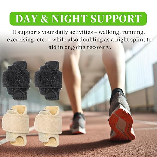 Qmagic 4PCS Hammer Toe Straightener with Aluminum Plate, Hammer Toe Straightener Corrector for Women & Men, Toe Splints & Wraps Support for Crooked, Curled, Bent Toes