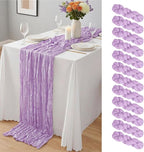 12 Pack Lavender Cheesecloth Table Runner 10Ft, Lilac Purple Table Runners 21.5 by Yemosa