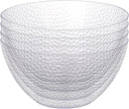 4 Pack Clear Plastic Serving Bowls, 135 OZ Large Round Plastic Bowls, 10 Inch - Image 4