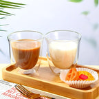 Sieral 8 Pack 8 oz Double Walled Coffee Mugs Glass Espresso Cups without Handle - Image 7