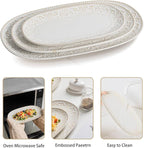 Serving Platters Set, Embossed Serving Trays - Image 7