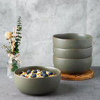 AmorArc Stoneware Cereal Bowls for Kitchen, 28oz Large Ceramic Soup Bowls Set - Image 3