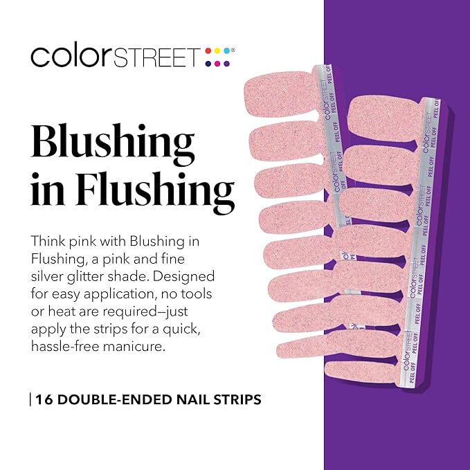 Color Street Blushing in Flushing Nail Strips