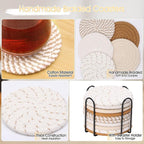 Billbotk 10 Pieces Boho Coasters - Image 4
