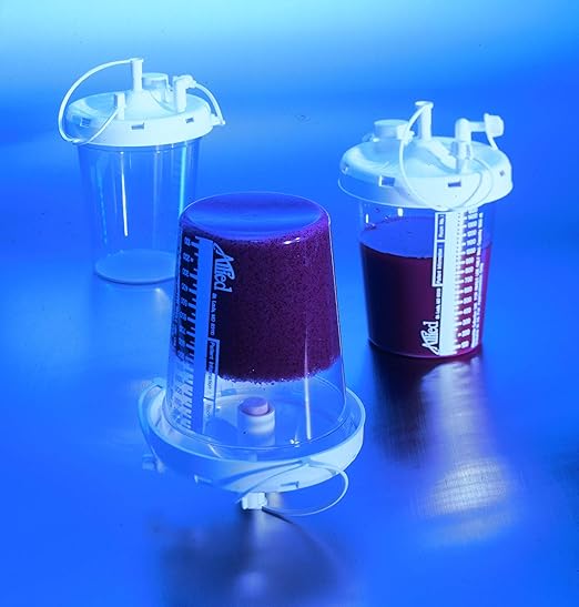 DiSorb Suction Canister Sterilizer Absorbent Powder - Absorbs Bodily Fluids & Blood - For Hospitals, Health Care Facilities, Veterinary Clinics - EPA Approved Solidifier - 1200cc -100 Bottles Per Case