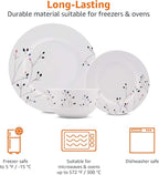 Amazon Basics 18-Piece Complete Kitchen Dinnerware Set, Microwave and - Image 3