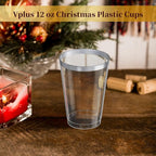 Vplus 150 Pack 12 OZ Silver Rimmed Disposable Plastic Cups - Image 8