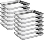 Zopeal 12 Pcs Metal Serving Trays by Zopeal