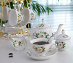 CHENP.HMC Porcelain Tea Cup Set 22-Piece Ceramic Coffee Tea Sets | Cups Saucer - Image 2