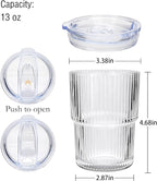 6 Pack 13oz Ripple Drinking Glasses - Image 2