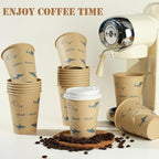 12 OZ 25 Pack Disposable Cups Paper Coffee Cups - Image 2