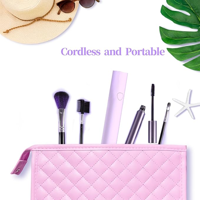 UV Light for Gel Nails, Denabuty Mini U V LED Nail Lamp Handheld with Stand, Portable Nail Dryer Rechargeable USB Cordless, Nail Light with 2 Timers for Fast Drying, Violet