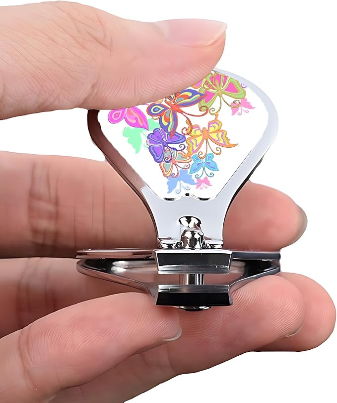 Toenail Clippers for Men 2 Pack Nail Clipper Set with Key Chain Cute Nail Cutter with Jar Opener for Dorm Room Essentials,Kitchen Gadgets,Golf Accessories(Color Butterfly)